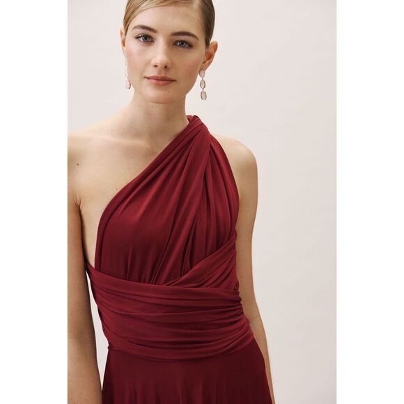 Anthropologie x BHLDN twobirds Ginger Convertible Maxi Dress Bordeaux - Picture 3 of 9